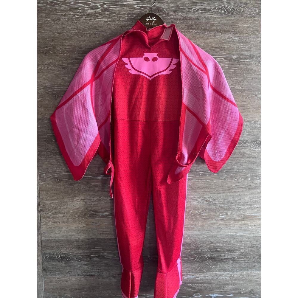 PJ Masks costume Owlette Girl Halloween Deluxe size 3-4 Years pink red